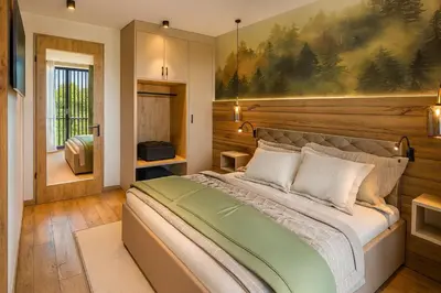 Ein Bett oder Betten in einem Zimmer der Unterkunft Ferienwohnung Tenne - Weissnhof