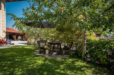 Ein Garten an der Unterkunft Ferienwohnung Tenne - Weissnhof