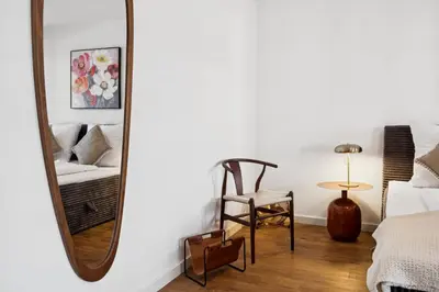 Ein Bett oder Betten in einem Zimmer der Unterkunft Casa Tantris - in Gmund am Tegernsee