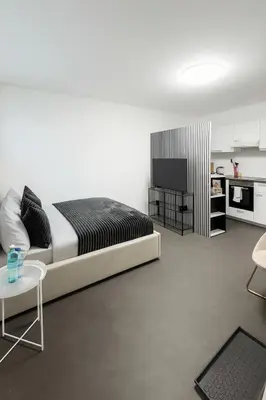 Küche/Küchenzeile in der Unterkunft Airport Apartment 64 in Freising