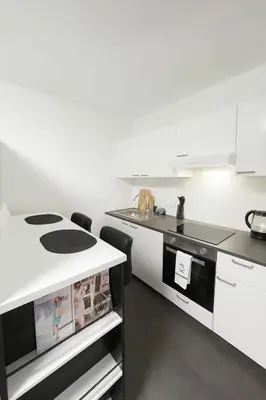 Küche/Küchenzeile in der Unterkunft Airport Apartment 64 in Freising