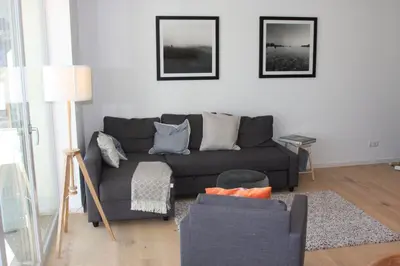 Ein Sitzbereich in der Unterkunft Ferienwohnung Ferdinand