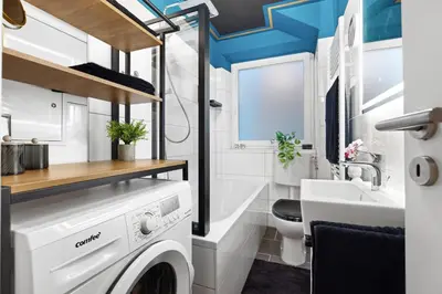 Küche/Küchenzeile in der Unterkunft Stilvolles Wohlfühl-Apartment mit Balkon