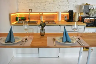 Küche/Küchenzeile in der Unterkunft Apartment mitten in Rosenheim