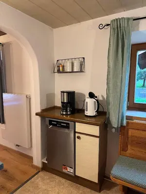 Küche/Küchenzeile in der Unterkunft Ferienwohnung Beim Straßer