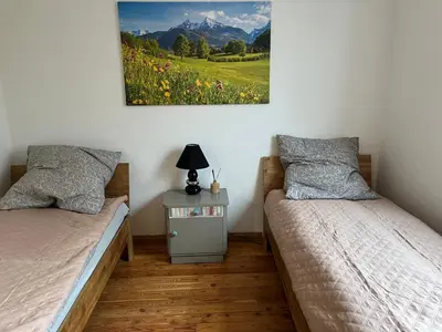 Ein Bett oder Betten in einem Zimmer der Unterkunft Ferienwohnung in Landsberg am Lech