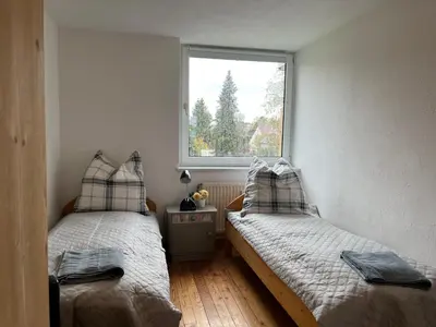Ein Bett oder Betten in einem Zimmer der Unterkunft Ferienwohnung in Landsberg am Lech
