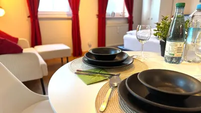 Getränke in der Unterkunft DUTTI'S HOME - Wohlfühl-Studio, Küche, Stellplatz, Self-Check-In, Garten