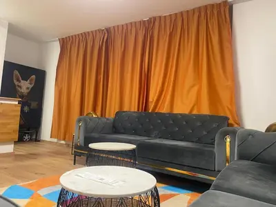 Ein Sitzbereich in der Unterkunft HDM Apart Munich