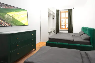Ein Sitzbereich in der Unterkunft Top Lage! Gemütliche Wohnung am Englischen Garten