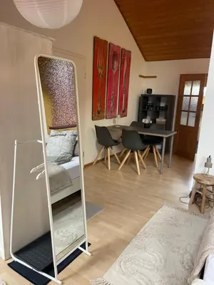 TV/Unterhaltungsangebot in der Unterkunft Architect-Apartments Atelier 42qm, Küche und Bad