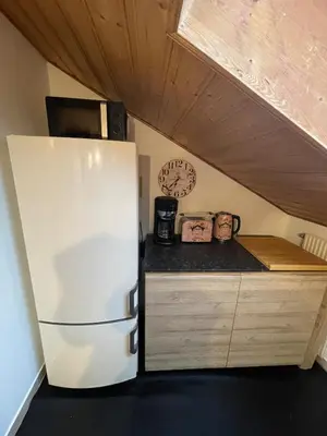 Küche/Küchenzeile in der Unterkunft Architect-Apartments Atelier 42qm, Küche und Bad