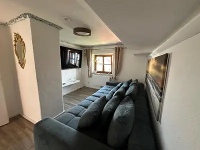 Ein Sitzbereich in der Unterkunft Heimat Apartment
