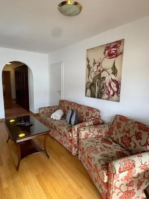 Ein Sitzbereich in der Unterkunft Ferienwohnung Anna
