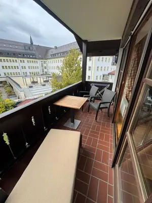 Ein Sitzbereich in der Unterkunft Ferienwohnung Anna