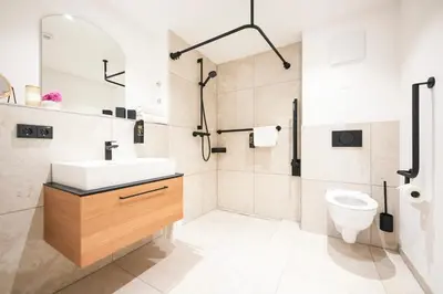 Ein Badezimmer in der Unterkunft Gasthof am Schloss
