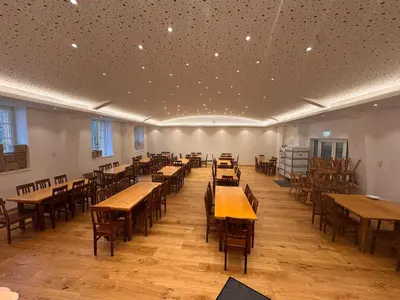 Der Geschäftsbereich oder Konferenzraum in der Unterkunft Gasthof am Schloss