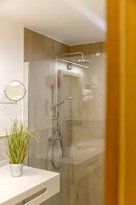 Ein Badezimmer in der Unterkunft StadlTraum Falkenberg