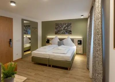 Ein Bett oder Betten in einem Zimmer der Unterkunft StadlTraum Falkenberg