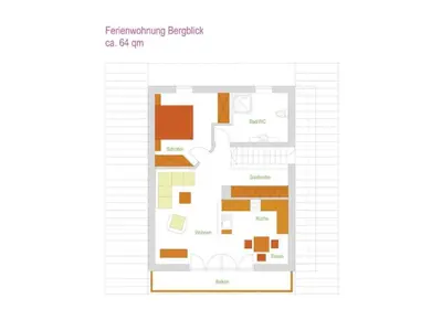 Grundriss der Unterkunft Holiday apartment with 2 bedrooms