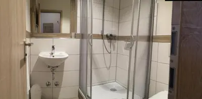 Ein Badezimmer in der Unterkunft Landgasthof Hepting
