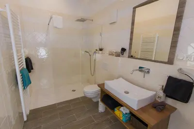 Ein Badezimmer in der Unterkunft Hotel Alpenblick