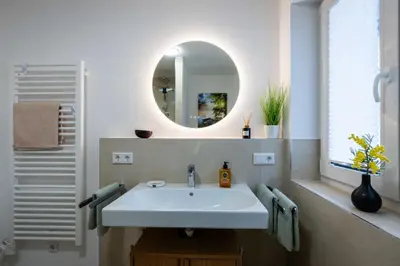 Ein Badezimmer in der Unterkunft Alpen Apartment Chiemsee