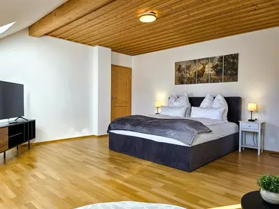 Ein Bett oder Betten in einem Zimmer der Unterkunft Rost Apartments - Staffelsee