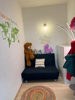 Ein Sitzbereich in der Unterkunft AECOspires CoWorkStel
