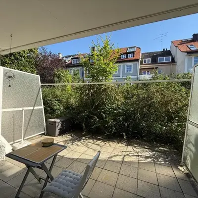 Bright Studio with Private Terrace near Nymphenburg Castle