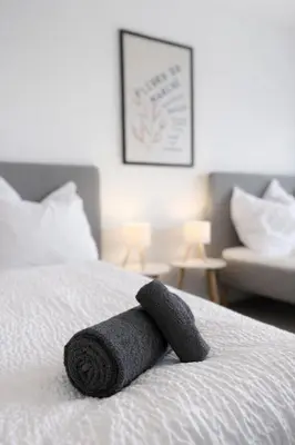 Grundriss der Unterkunft Stilvolles Apartment für bis zu 4 Gäste - Küche & Balkon