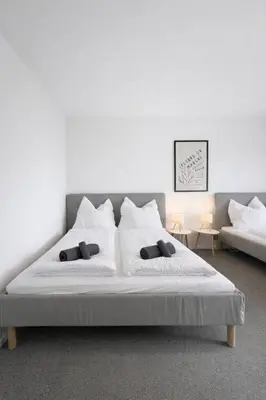 Grundriss der Unterkunft Stilvolles Apartment für bis zu 4 Gäste - Küche & Balkon