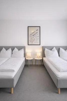 Grundriss der Unterkunft Stilvolles Apartment für bis zu 4 Gäste - Küche & Balkon