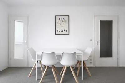 Grundriss der Unterkunft Stilvolles Apartment für bis zu 4 Gäste - Küche & Balkon