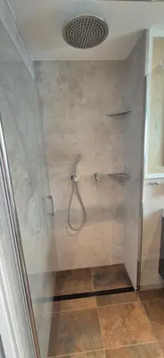 Ein Badezimmer in der Unterkunft Ferienwohnung Alea