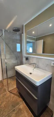 Ein Badezimmer in der Unterkunft Ferienwohnung Alea