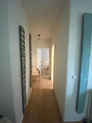 Ein Bett oder Betten in einem Zimmer der Unterkunft Ferienwohnung mit Blick ins Grüne