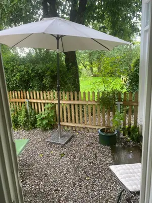 Ein Garten an der Unterkunft Ferienwohnung mit Blick ins Grüne