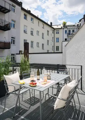 Ein Balkon oder eine Terrasse in der Unterkunft The Gaertner Hideaway