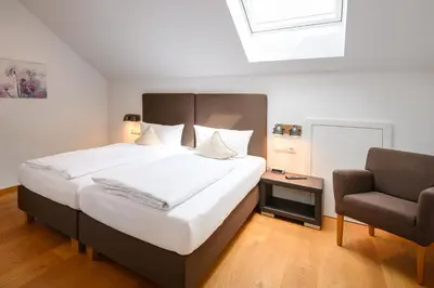 Ein Bett oder Betten in einem Zimmer der Unterkunft Berggipfel