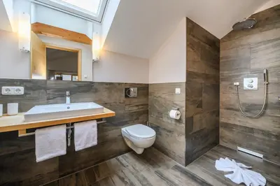 Ein Badezimmer in der Unterkunft Berggipfel