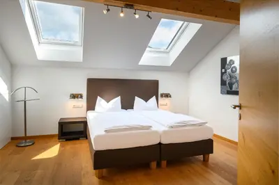 Ein Bett oder Betten in einem Zimmer der Unterkunft Berggipfel