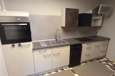 Küche/Küchenzeile in der Unterkunft NEU! Ferienwohnung Design 2 Wasserburger Land