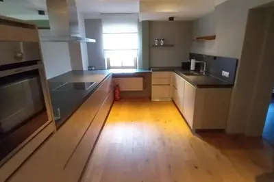 Küche/Küchenzeile in der Unterkunft NEU! Ferienwohnung Design 1 Wasserburger Land