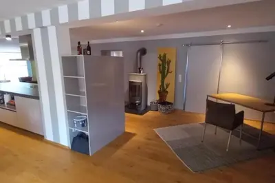 Küche/Küchenzeile in der Unterkunft NEU! Ferienwohnung Design 1 Wasserburger Land