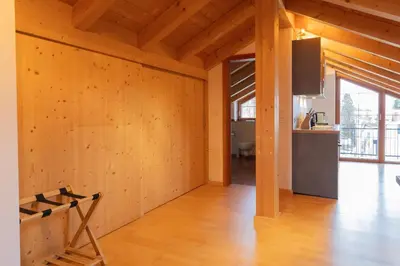 Küche/Küchenzeile in der Unterkunft ღLiboria I Helle Dachgeschosswohnung in Riegsee-Hagen