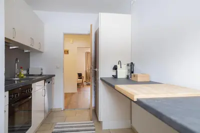 Küche/Küchenzeile in der Unterkunft Holiday rental I Eschenlohe, Modern Bright Apartment with Mountain View