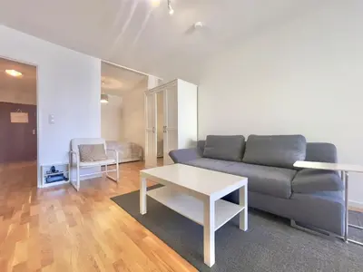 Ein Sitzbereich in der Unterkunft Zentrales Apartment im Herzen von München