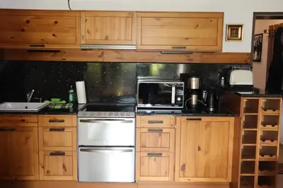 Küche/Küchenzeile in der Unterkunft Apartment Zugspitz