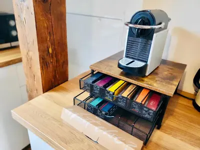 Kaffee-/Teezubehör in der Unterkunft EDEN - Penthouse-Loft über den Dächern Kaufbeurens